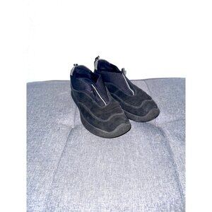 Ecco Womens Loafer Slip On Black Suede Leather‎ Shoe Size 7.5 US, 38 EU